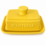 Manteigueira em Cerâmica Esmaltada – Amarelo