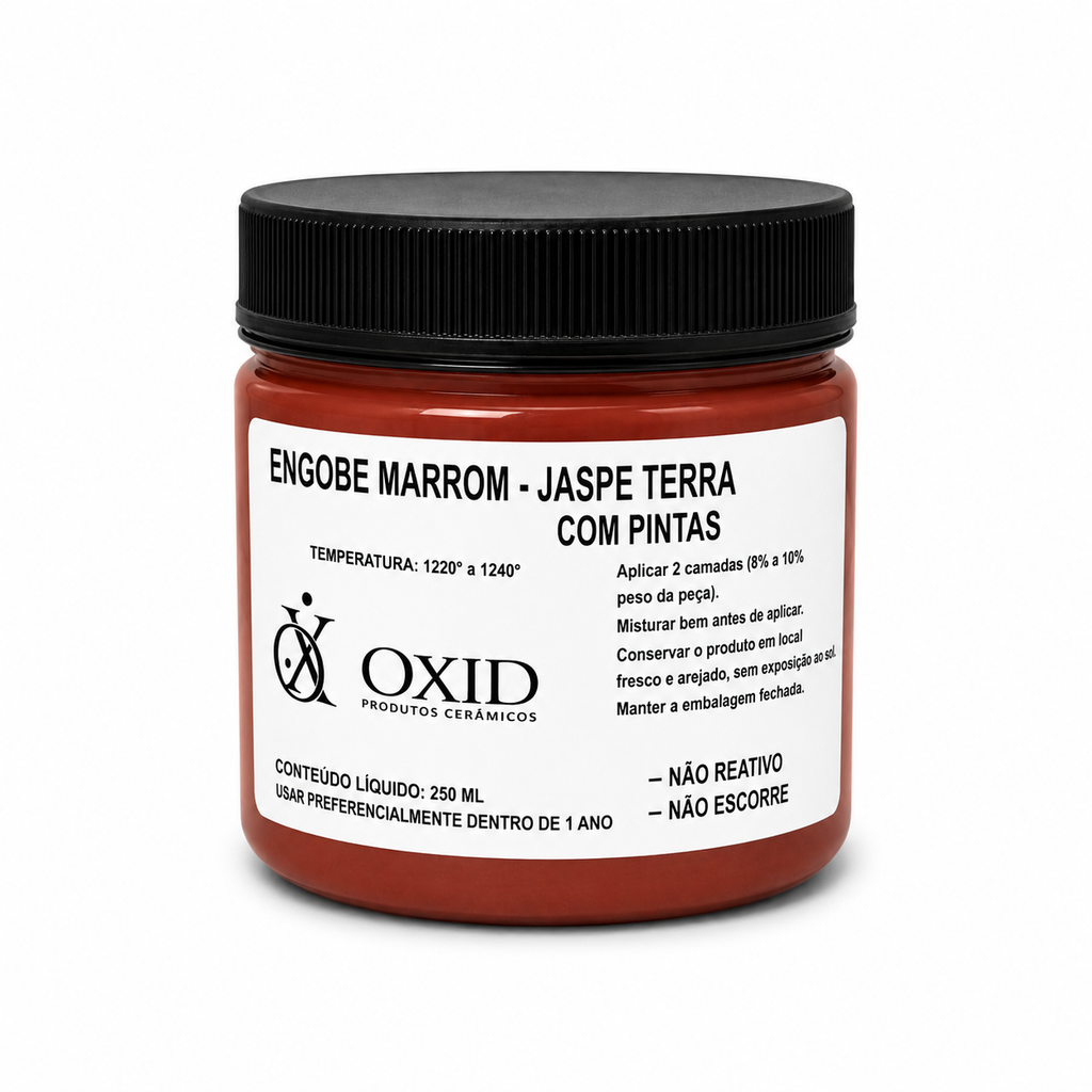 Engobe Oxid Marrom Jaspe Terra c/ Pintas - 250ml