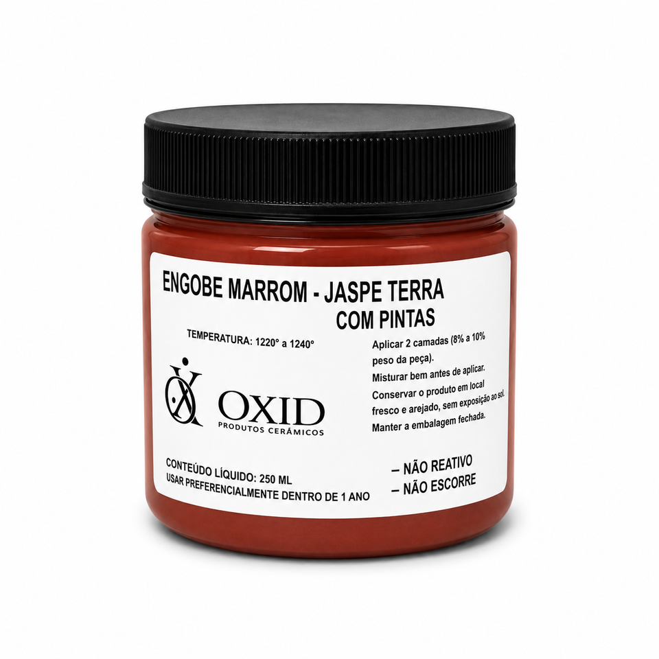 Engobe Oxid Marrom Jaspe Terra c/ Pintas - 250ml
