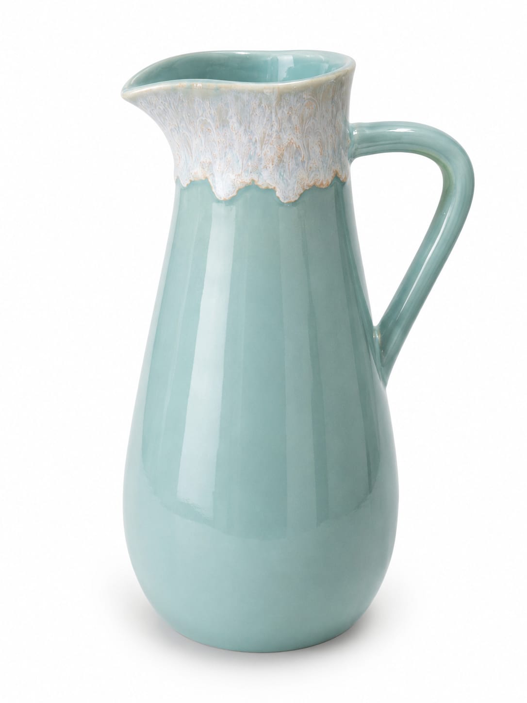 Jarra Decorativa em Cerâmica Esmaltada – Azul Oceano