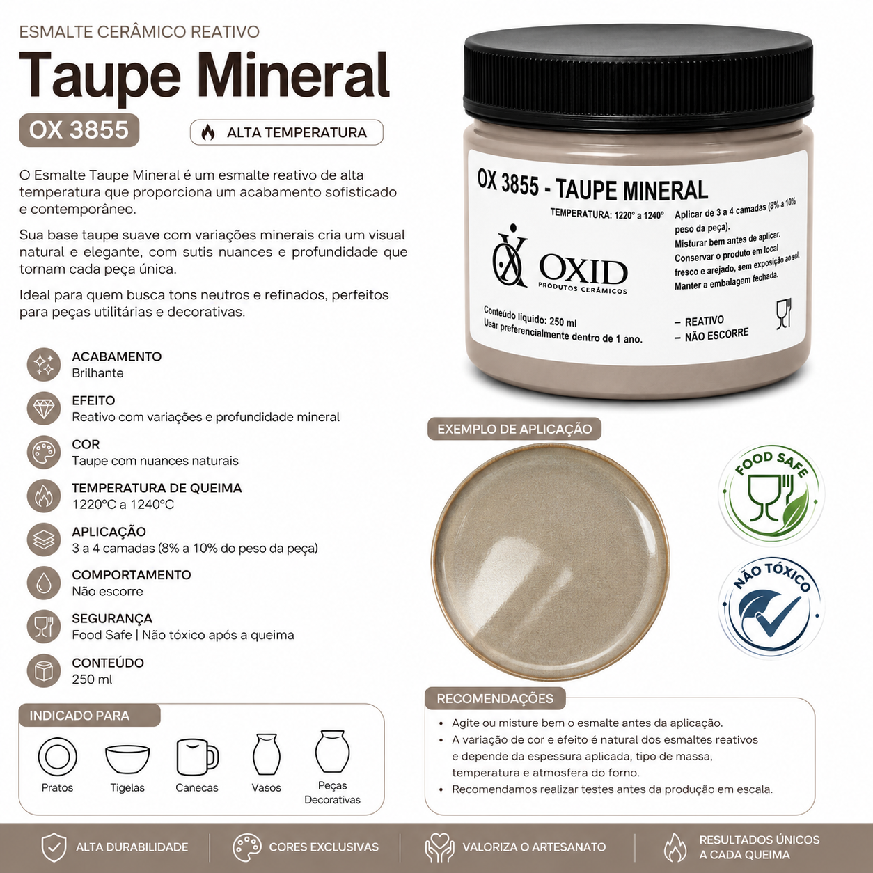 Oxid 3855 Taupe Mineral - 250ml
