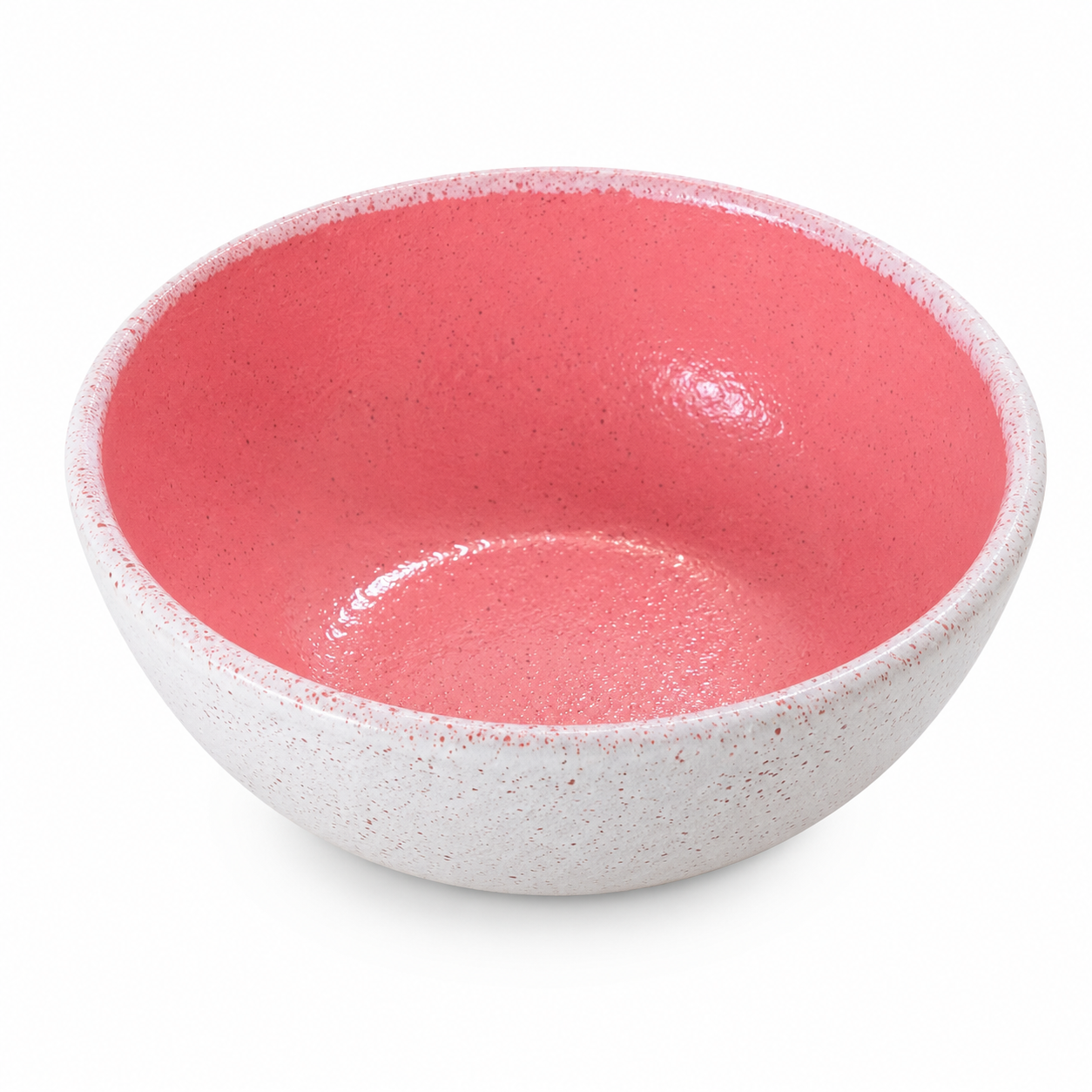 Bowl Fundo em Cerâmica Esmaltada – Rosa Coral