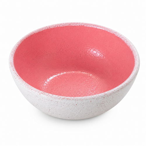 Bowl Fundo em Cerâmica Esmaltada – Rosa Coral