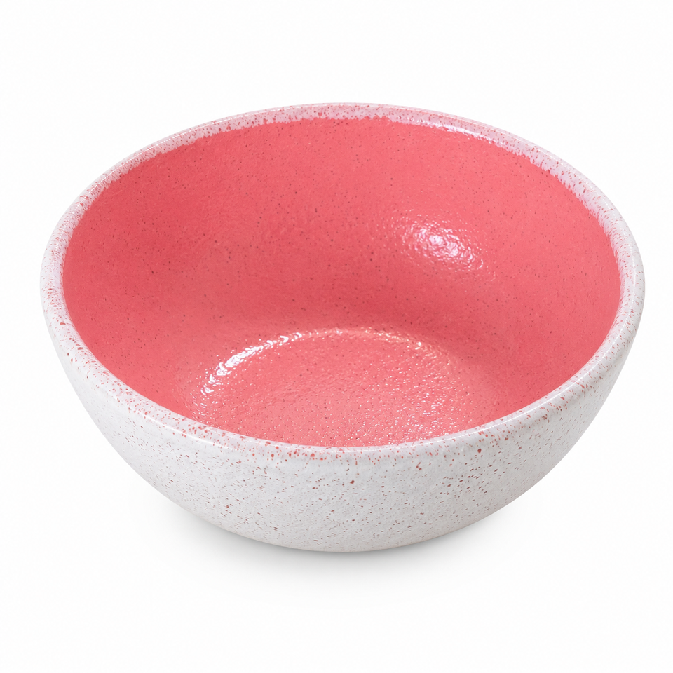 Bowl Fundo em Cerâmica Esmaltada – Rosa Coral