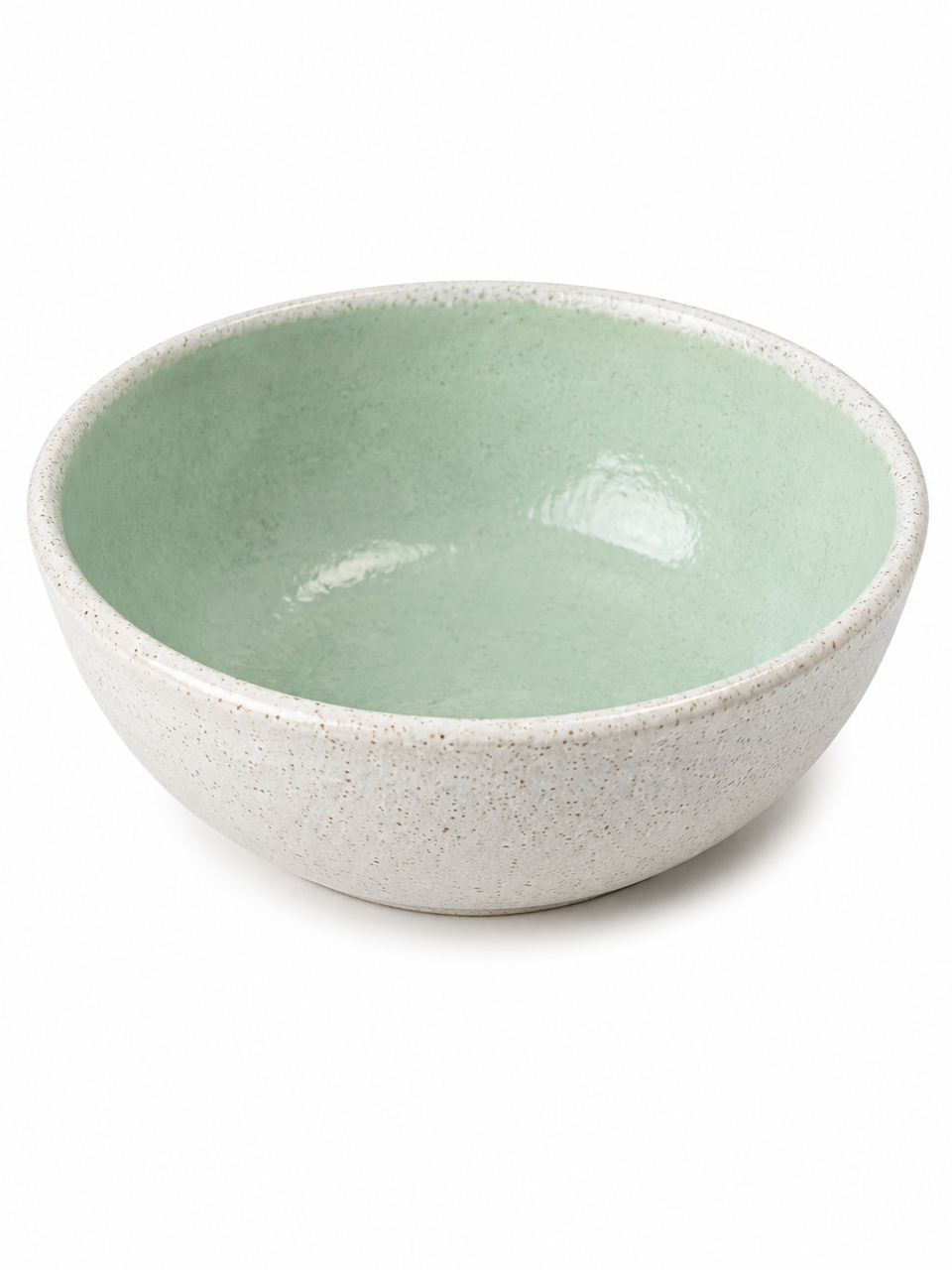 Bowl Fundo em Cerâmica Esmaltada – Verde Sálvia