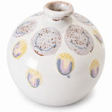 Vaso Decorativo Redondo em Cerâmica Esmaltada – Pintura Artística