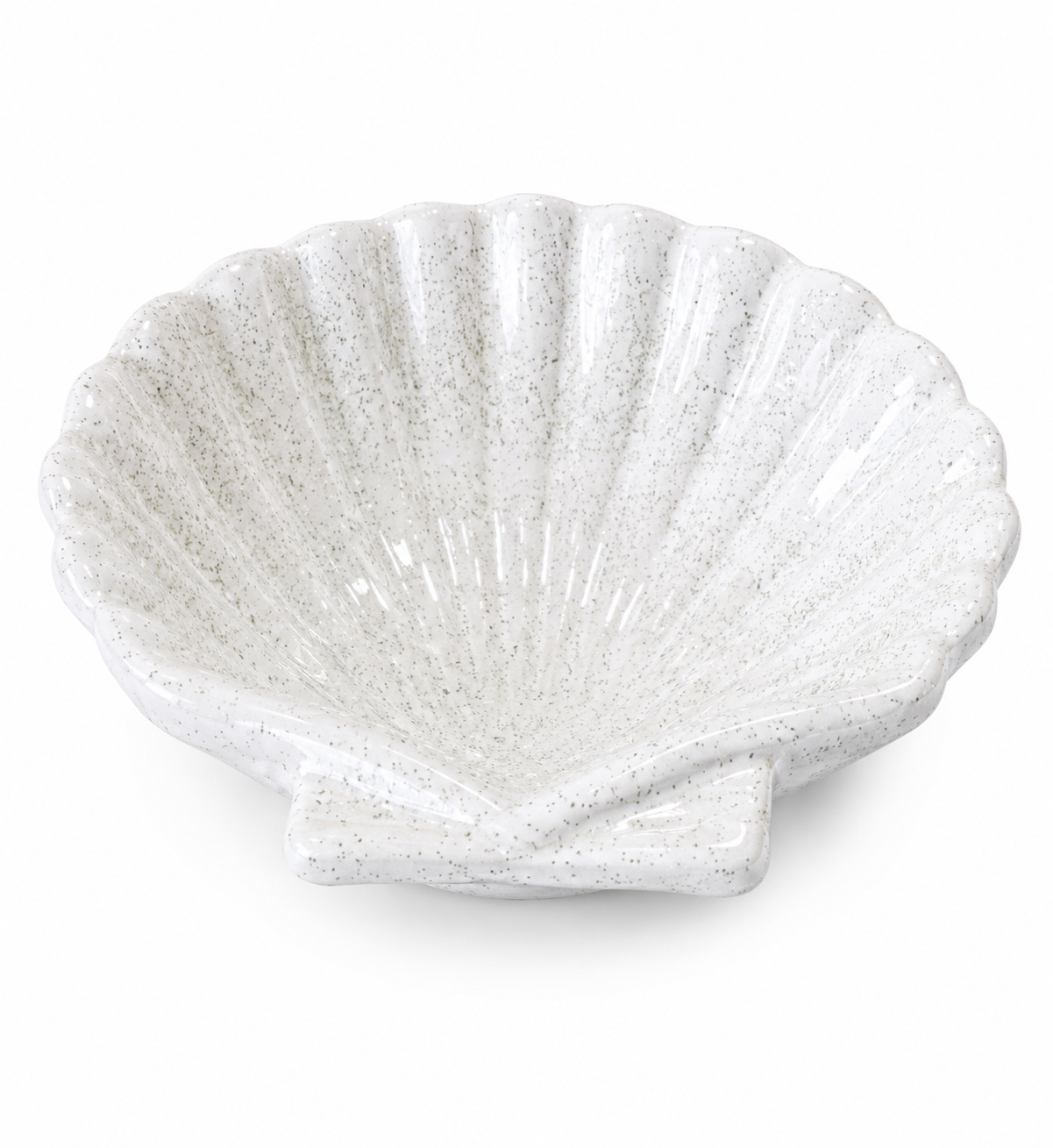 Cachepot Decorativo Concha em Cerâmica Esmaltada – 25 cm
